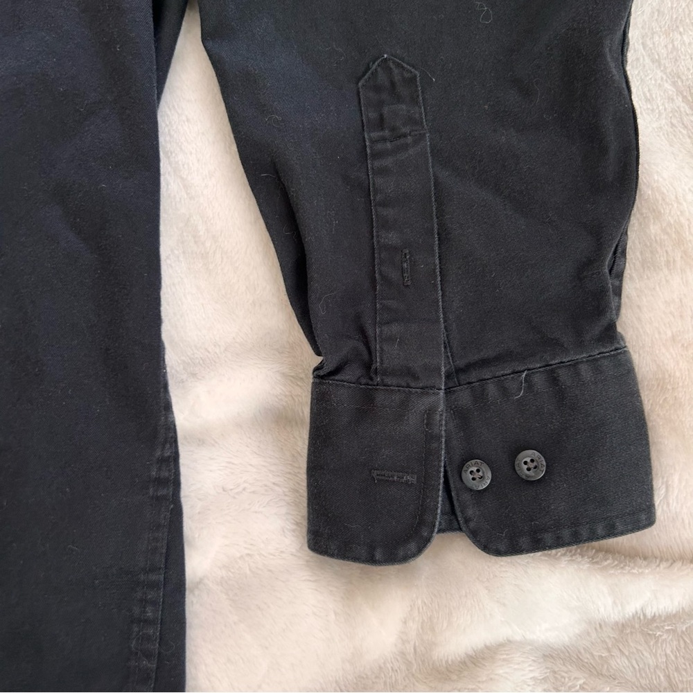 Ariat Men's Solid Twill Classic Fit Shirt Black Button Front Long Sleeve sz XXL - Picture 6 of 13